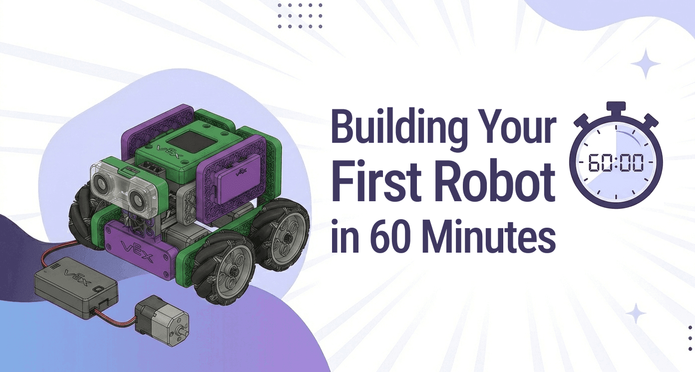 A small robot prototype on a desk at SteamPi Vancouver